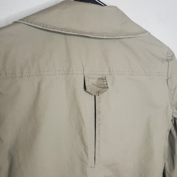 Alice & Olivia Olive Green Utility Jacket Women's XS Military Pockets Buttons - Picture 10 of 16